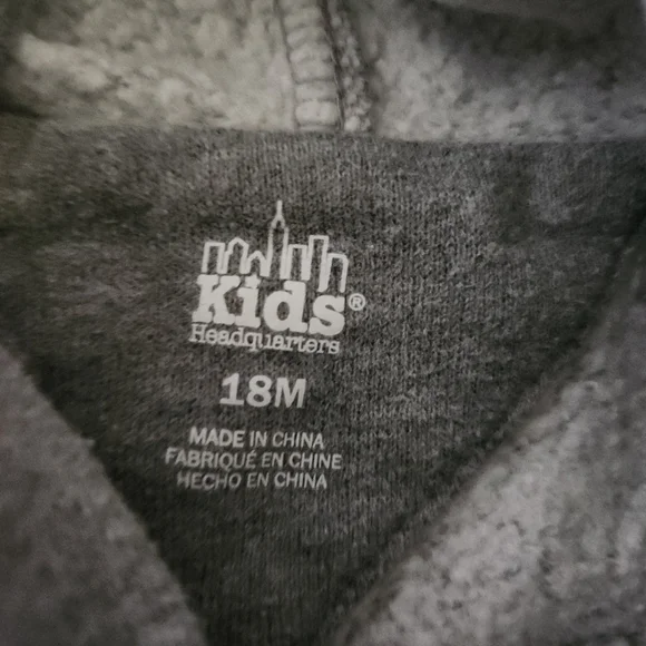 Kids headquarters infant boy 18m grey dig sweatshirt #XX2 - Picture 2 of 2
